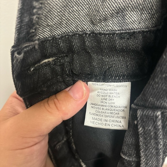 Listicle Black Denim Overall Midi Dress - Picture 6 of 7